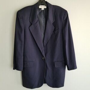 Jones New York Navy Pant Suit-Jacket 12/Pants 16
